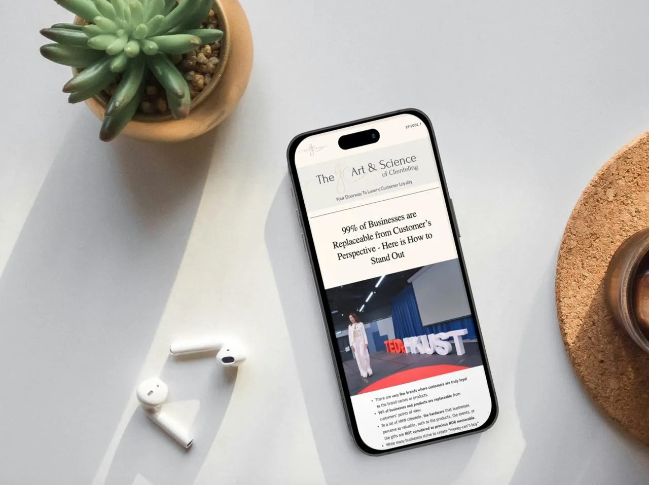 Example of GC Art and Science of Clienteling newsletter, inviting sign-up from the website